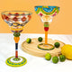 Hand Blown Painted Margarita Glass - TMKEFFC