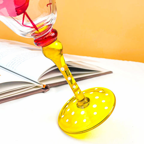Hand Blown Painted Margarita Glass - TMKEFFC