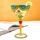 Hand Blown Painted Margarita Glass - TMKEFFC