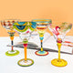 Hand Blown Painted Margarita Glass - TMKEFFC