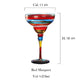 Hand Blown Painted Margarita Glass - TMKEFFC