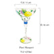 Hand Blown Painted Margarita Glass - TMKEFFC